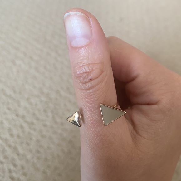 Vintage Triangles ring/toe ring. Double triangle ring/toe ring. - Picture 8 of 14